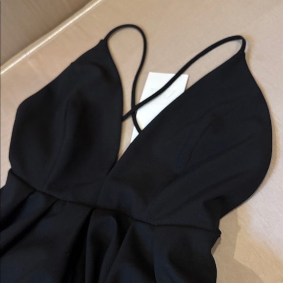 Zara open back long black dress with ties sz.XS - Picture 14 of 16